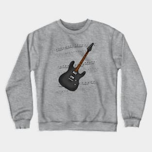 Guitar Tab Electric Guitarist Music Notation Musician (Black) Crewneck Sweatshirt